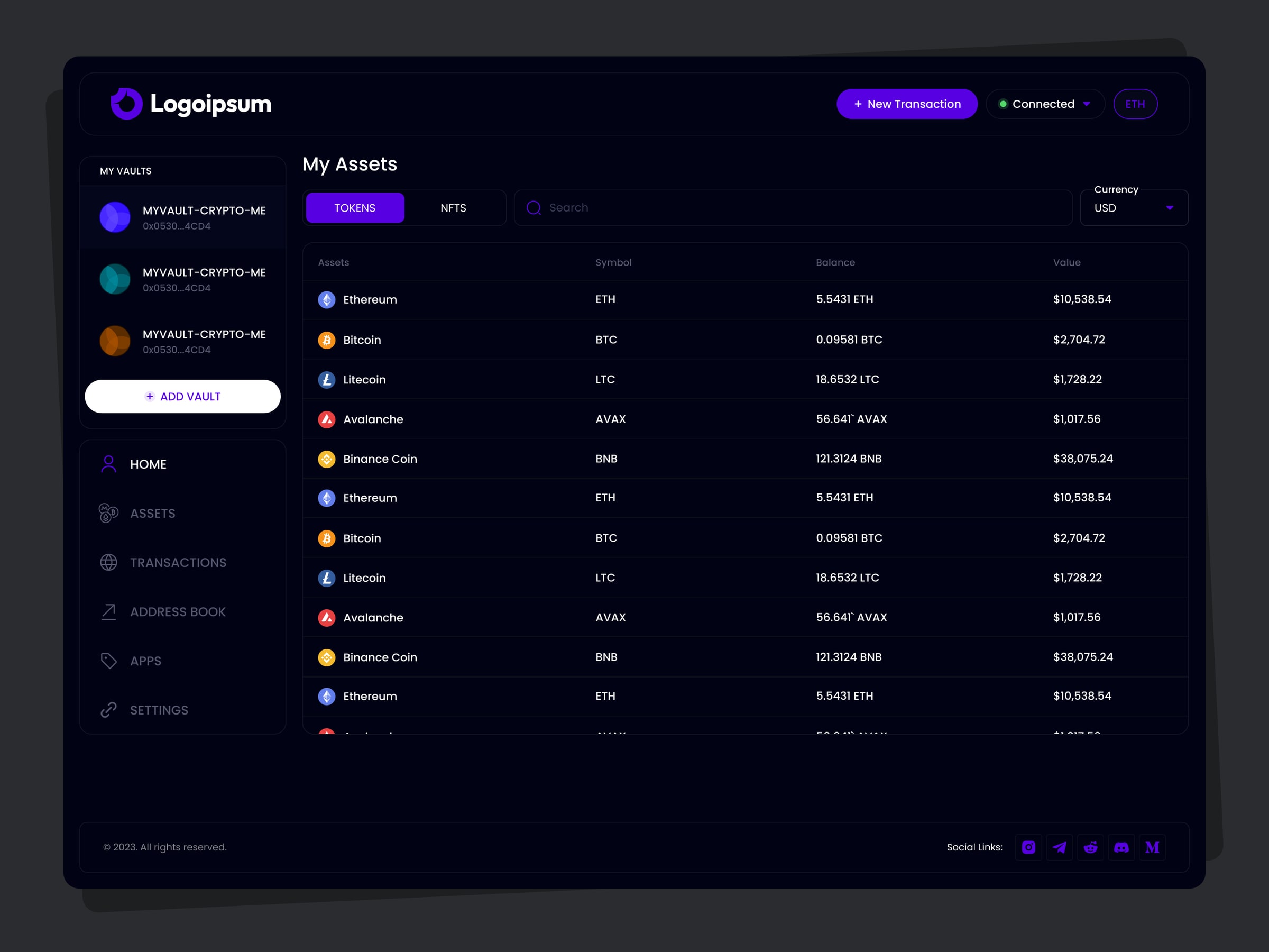 crypto vaults screens 1