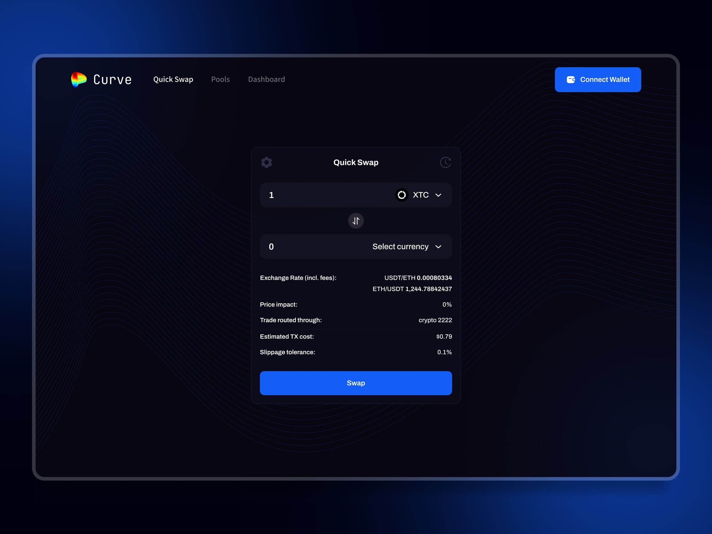crypto swap screens 1