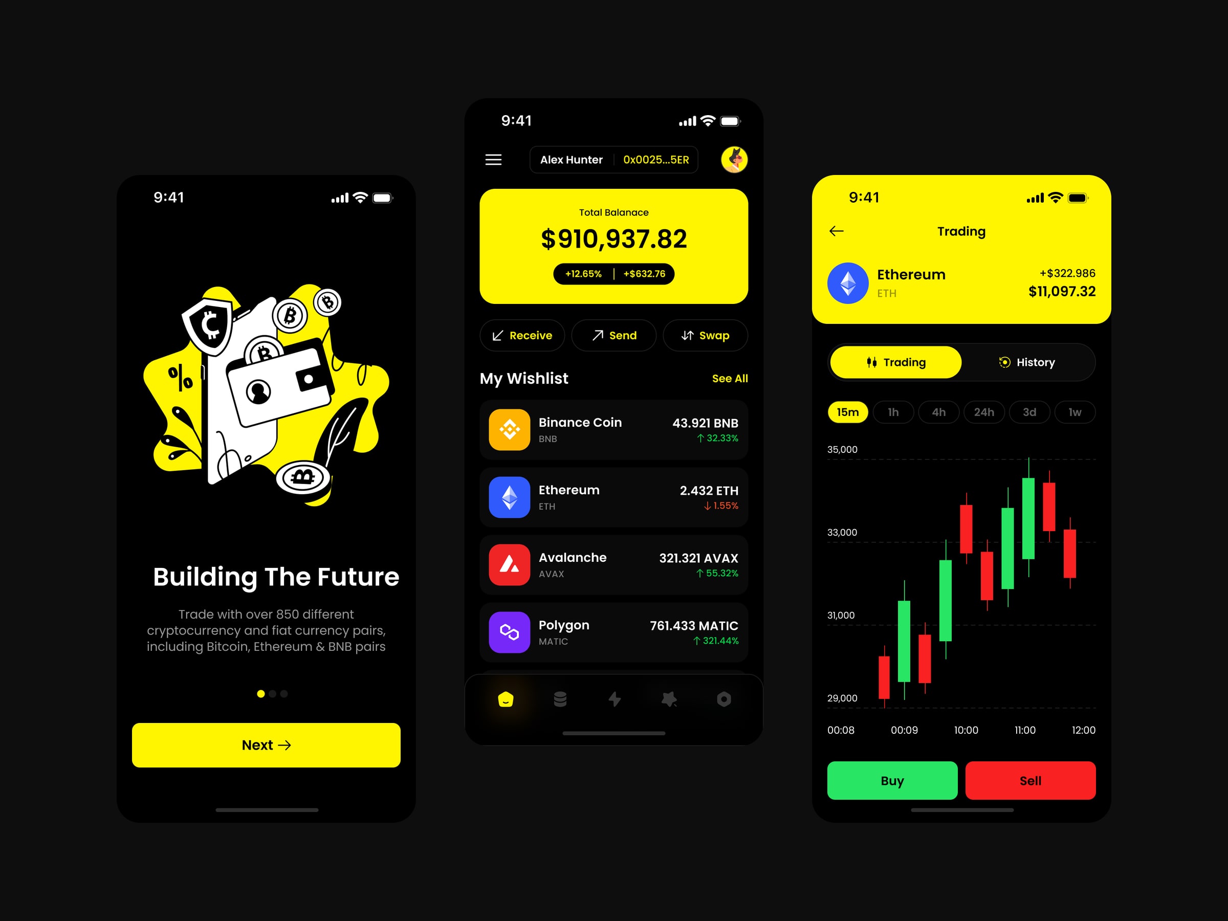 crypto wallet screens 1